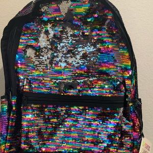 PINK Sequin Bling Campus Backpack
